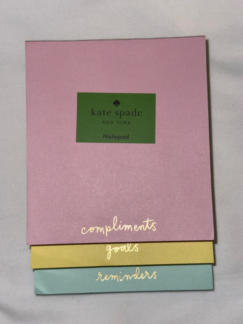 kate spade Pastel Notepad Trio - Pink, Yellow, Mint